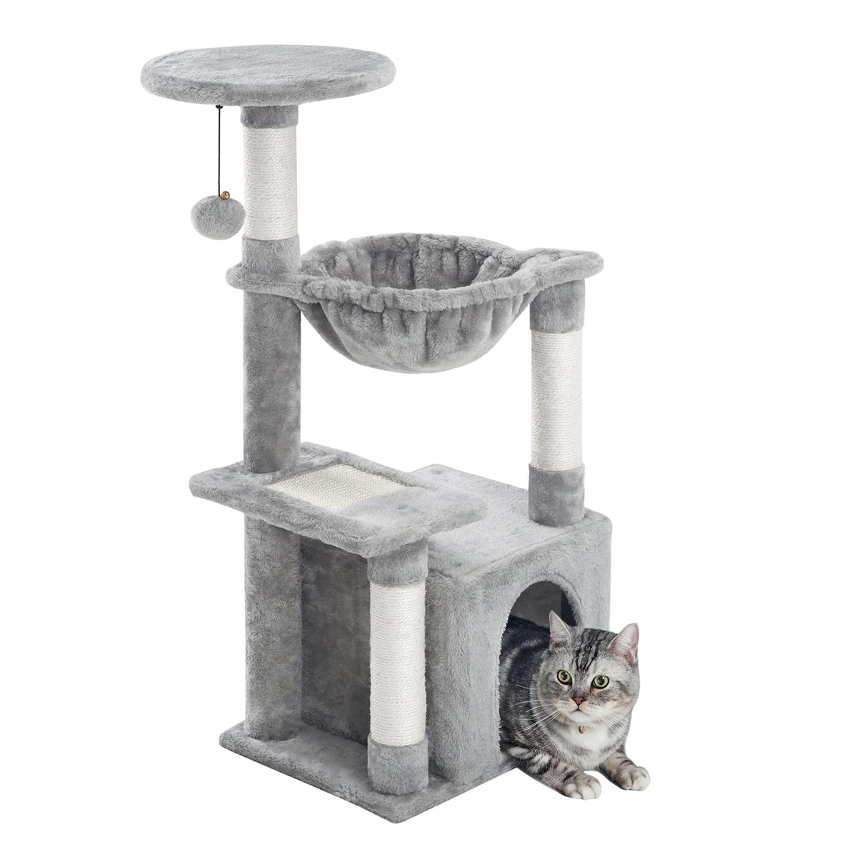 Cat Tree, Small Cat Condo Tower with Hammoc