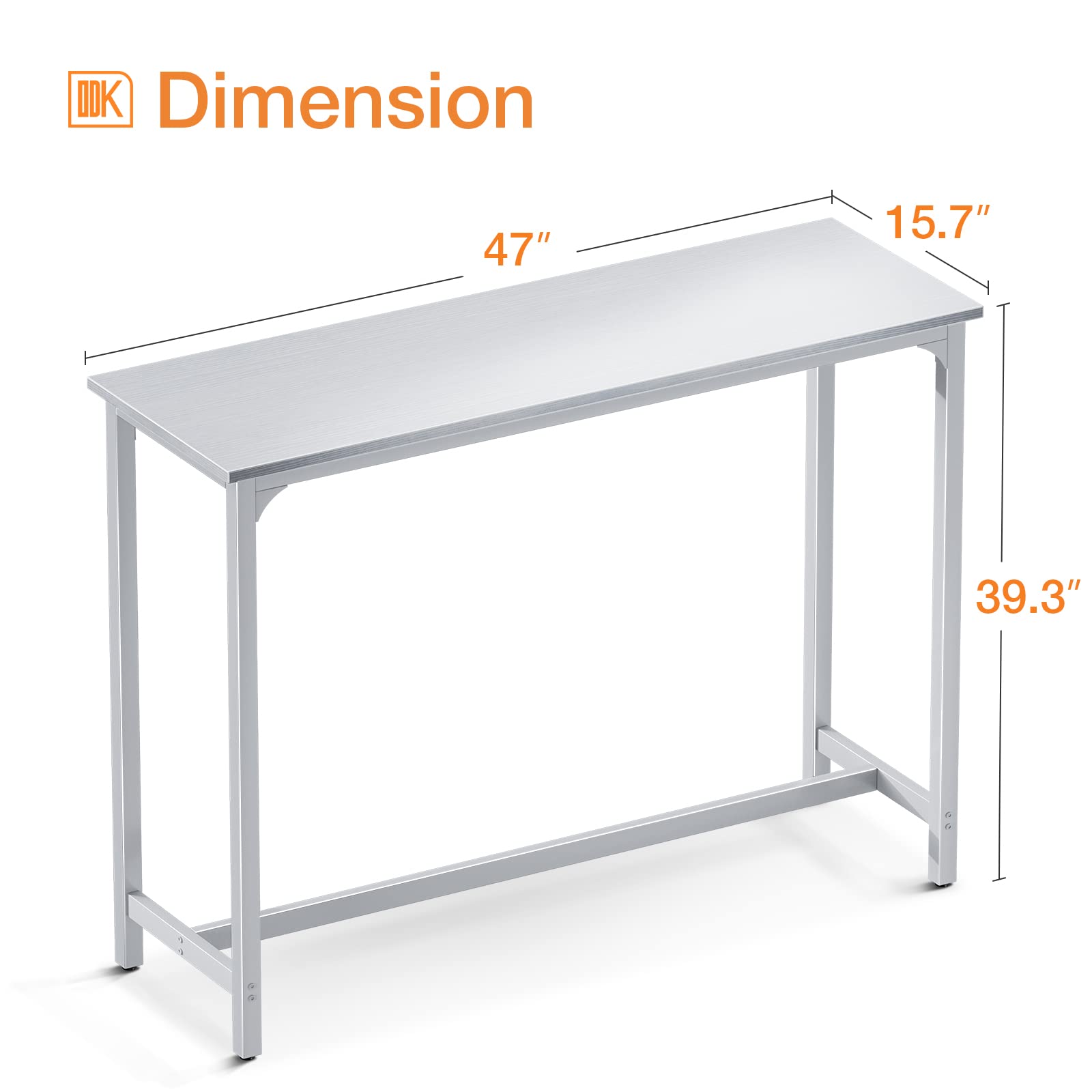 47" Bar Table, Bar Height Pub Table, Counter Height Bar Table