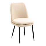 Modern Upholstered Dining Chairs Set of 2 with Seat Cushion