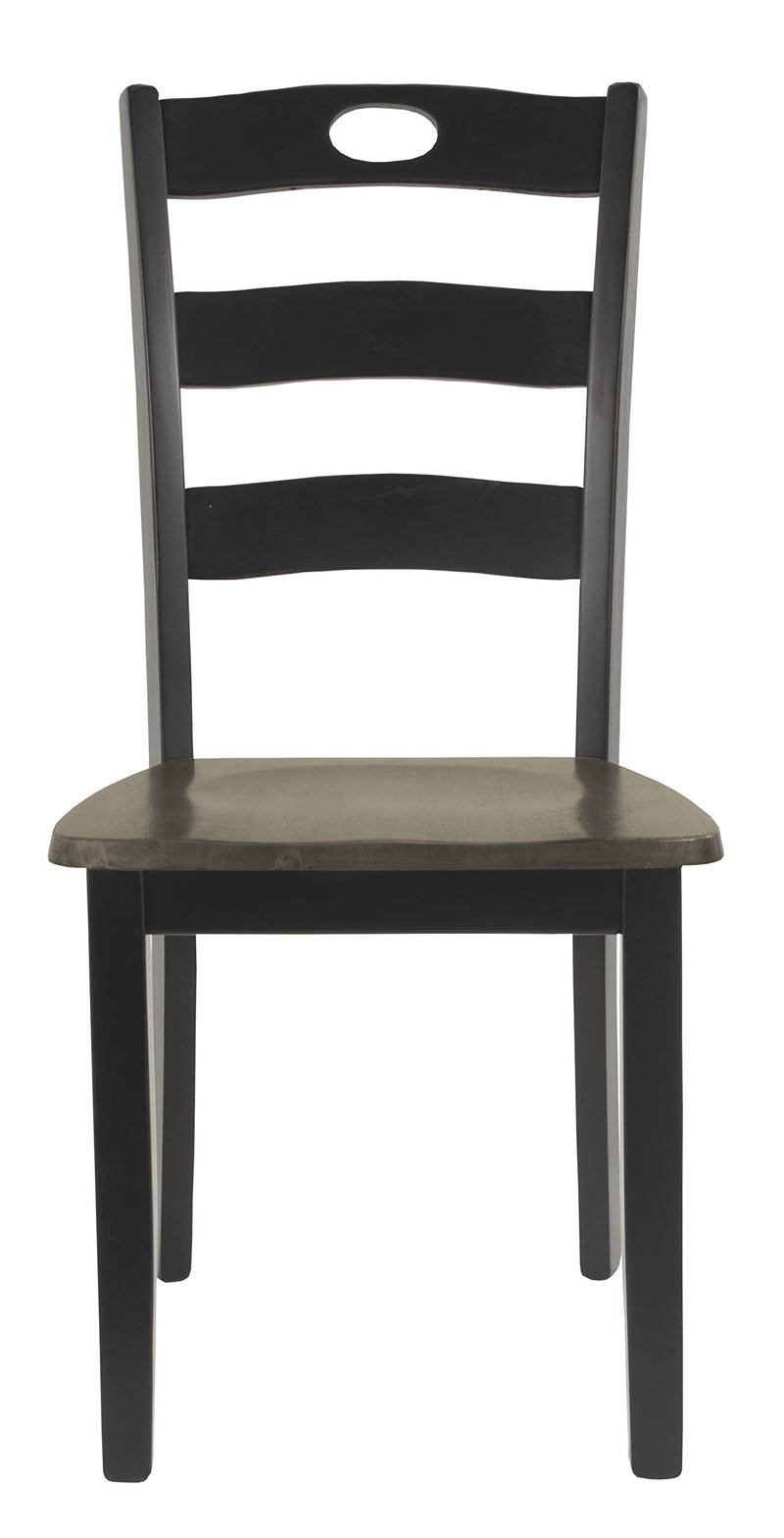 Froshburg Rustic Farmhouse Ladderback Dining Chair, 2 Count, Dark Brown