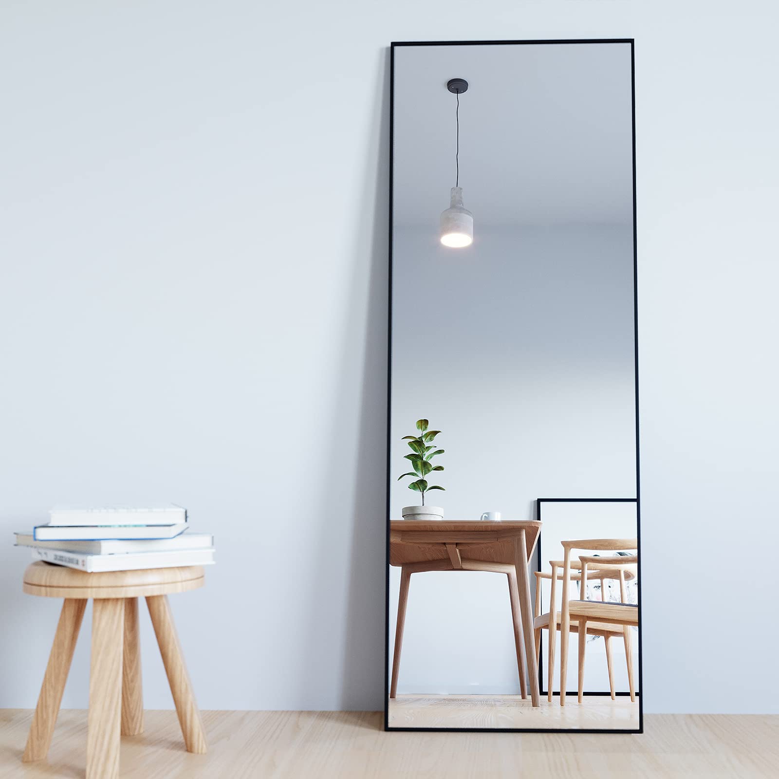 Full Length Mirror, 58"x18" Standing Hanging or Leaning Against Wall Floor Mirrors Body Dressing Wall-Mounted for Living Room