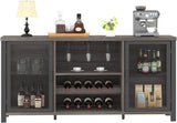 Liquor Bar Cabinet, Industrial Wine Bar Cabinet