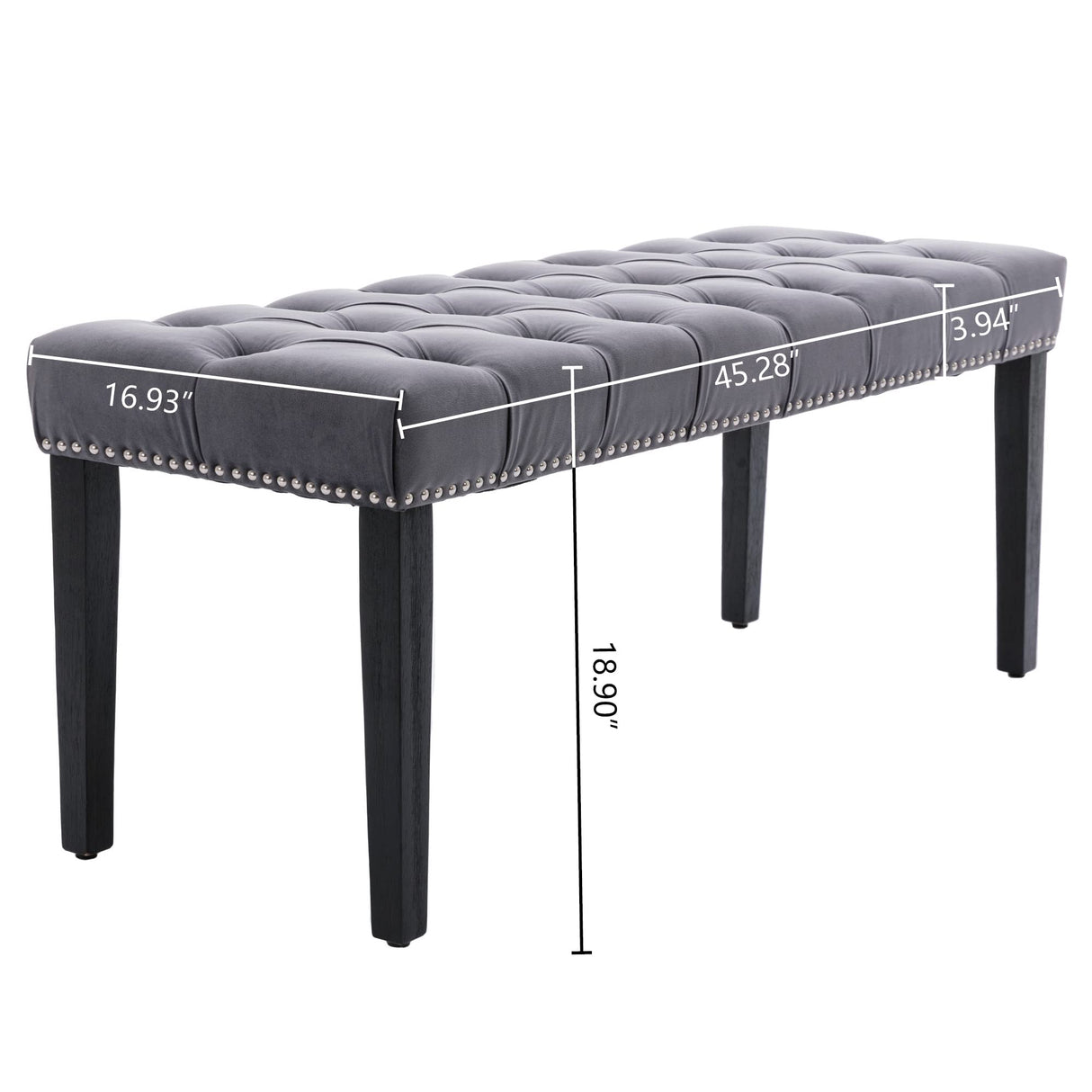 Button-Tufted Ottoman Bench, Upholstered Bedroom Benches