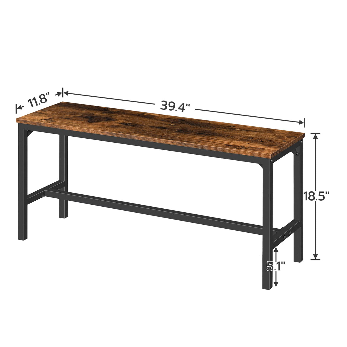 Dining Benches, Pair of 2 Kitchen Benches, Industrial Table Benches