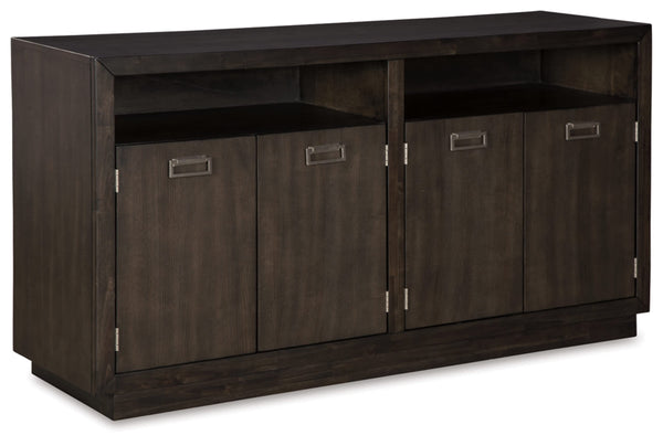 Hyndell 60.13" Contemporary Dining Room Buffet or Server, Dark Brown