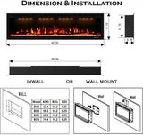 Wall Mounted & in Wall Recessed Fireplace Heater