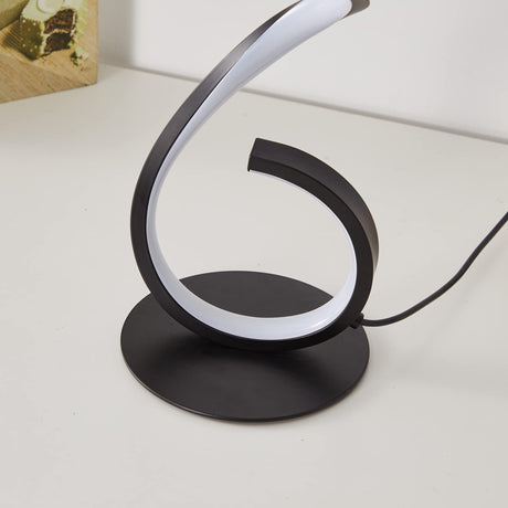 Spiral Dimmable LED Table Lamp, Modern Bedside Lamp