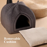 Cat Bed for Indoor Cats, 2-in-1 Cat House Pet Supplies for Kitten and Small Cat or Dog