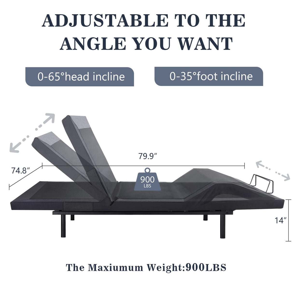 Adjustable Bed Base Frame King with 2.0 Generation Motor