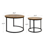 Round Nesting Coffee Table Circle Accent Coffee Tables