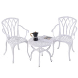 3-Piece Outdoor Bistro Set Cast Aluminum Rust-Resistant Patio