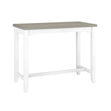 Furniture Hillsdale Clarion Side, Distressed Gray/Sea White Counter Table