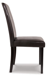 Kimonte Modern 19" Faux Leather Upholstered Armless Dining Chair