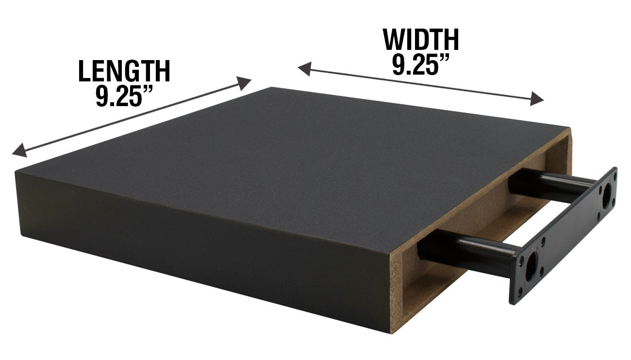 Square Floating Shelf for Wall - 3 Small Shelves with Invisible Mounting Brackets for Living