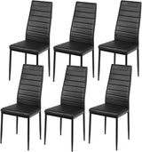 Black Polyvinyl Chloride Metal Dining Chair