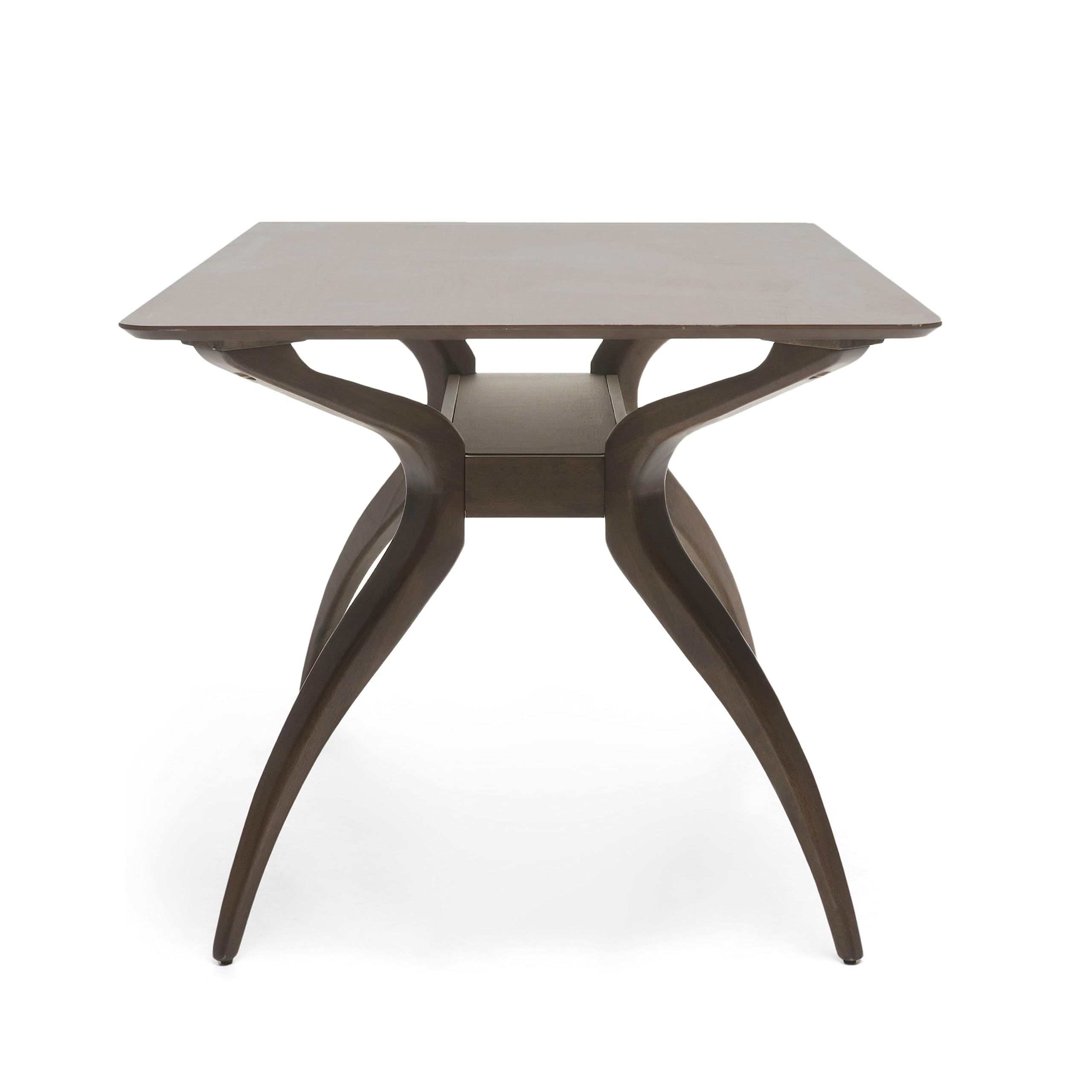 Nissie Mid-Century Wood Dining Set with Fabric Chairs