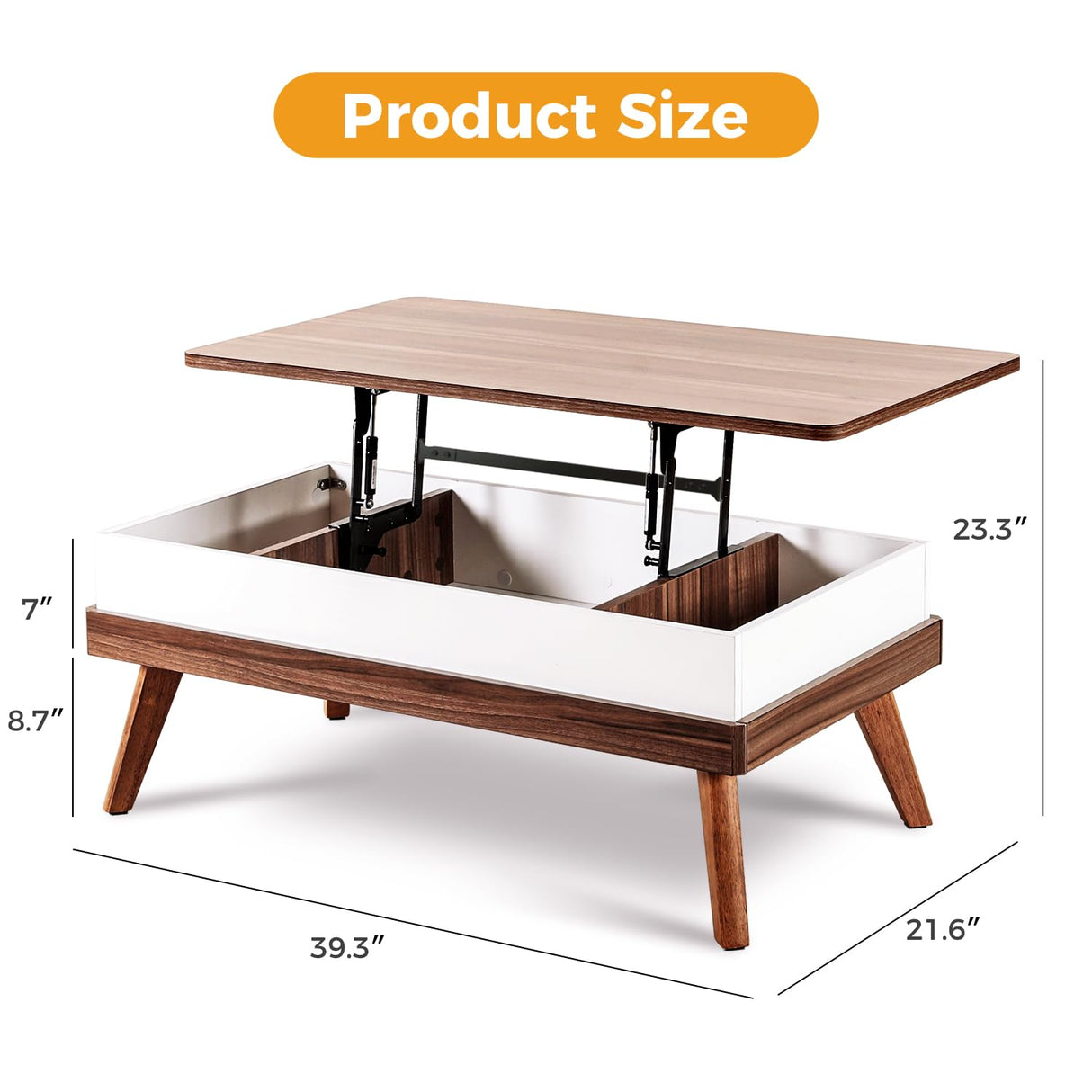 Lift Top Coffee Table, Easy-to-Assembly Center Table