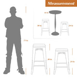 30 Inches Metal Bar Stools Bar Height High Backless Stools