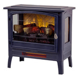 Country Living Infrared Freestanding Electric Fireplace Stove Heater in Navy Blue