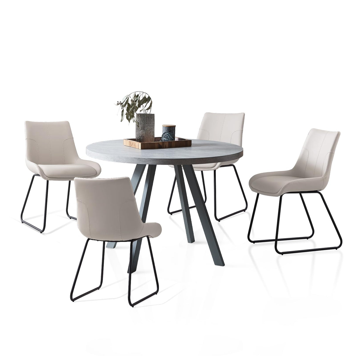 Round Dining Table and Chairs for 4