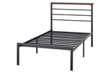 Twin Size Bed Frame with Headboard Shelf, Heavy Duty Platform Bed Frame with Strong