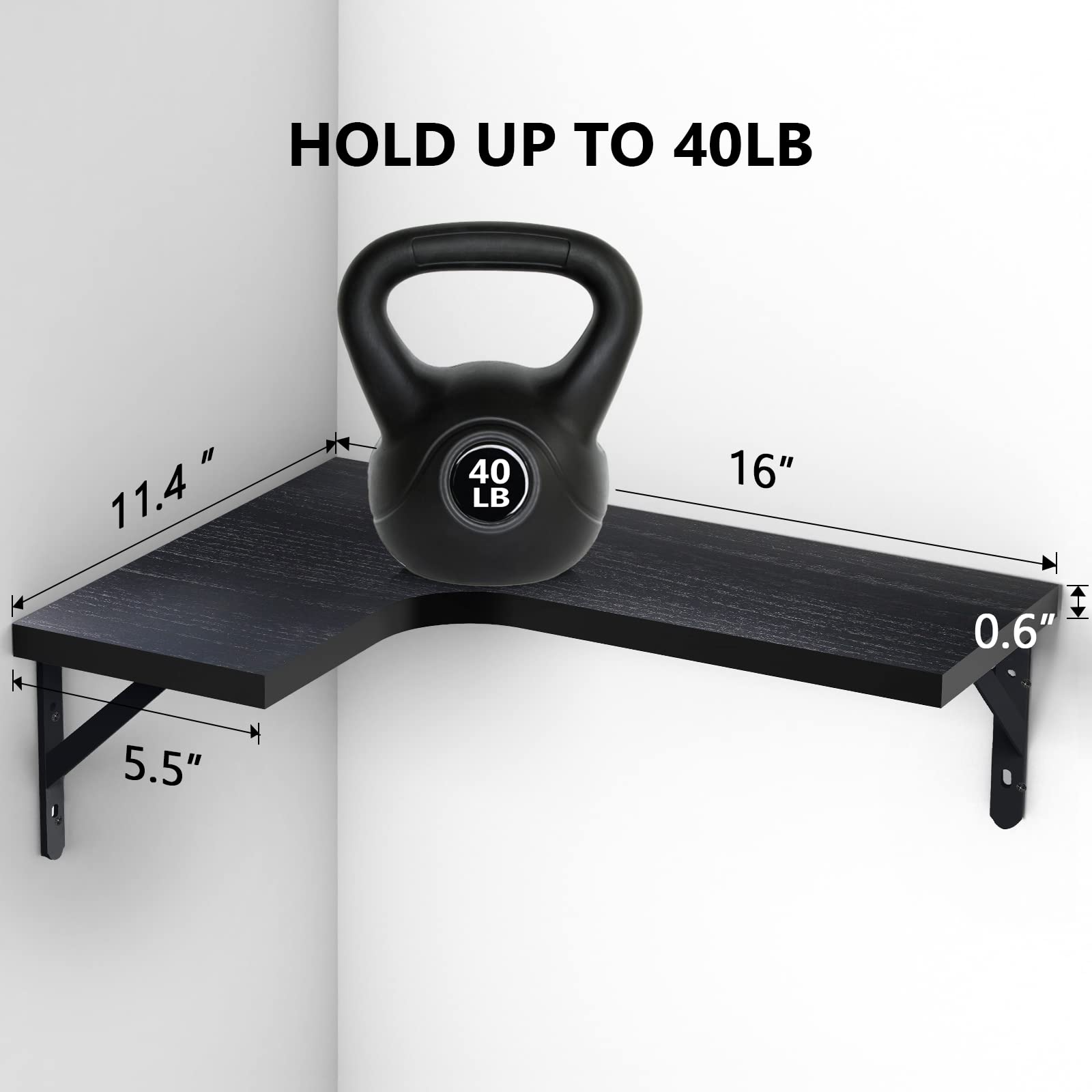 Floating Corner Shelves for Wall Décor Storage