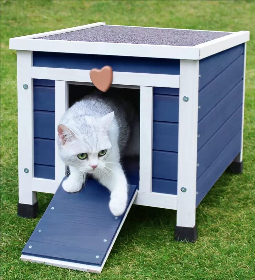 Cat House for Outdoor Cats, Feral Cat House Outdoor Weatherproof Shelter