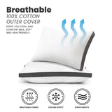 Cooling Pillow For Sleeping, Bed Pillows Standard Size Set