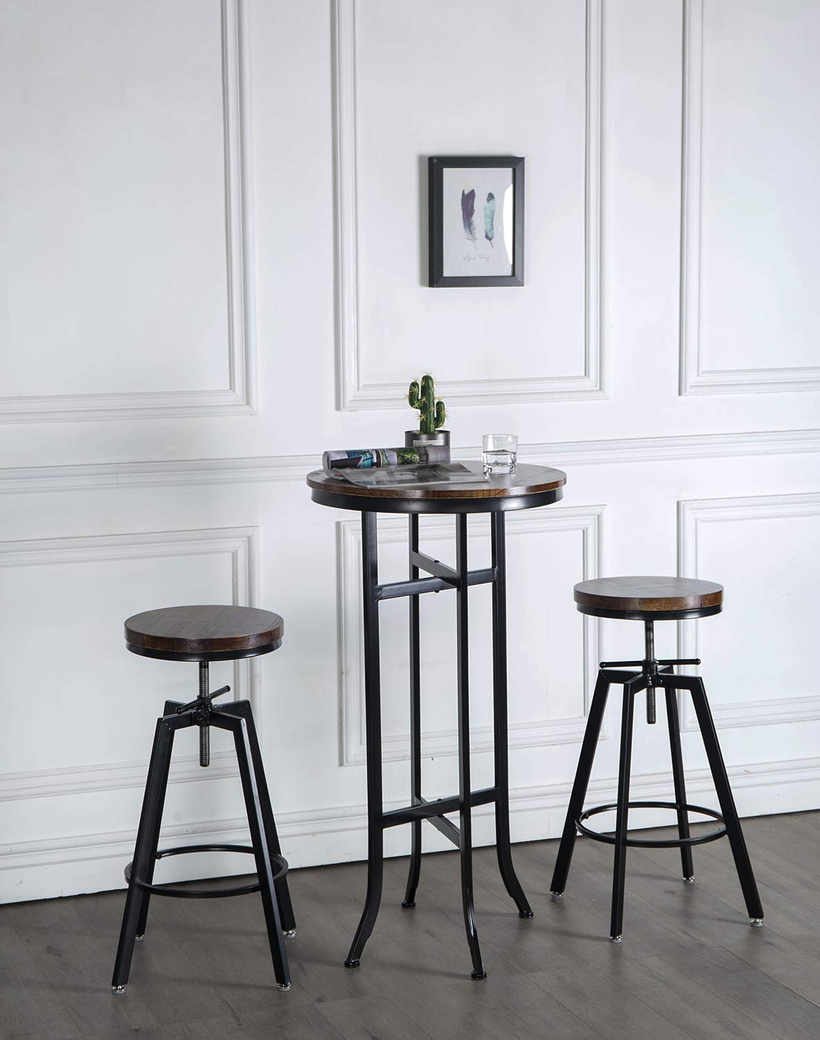 Bar Bistro Cocktail Pedestal Tables for Kitchen, Dining Room - Bistro, Coffee