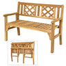 Patio Wooden Bench, 4 Ft Foldable Bench, Two Person Loveseat Chair