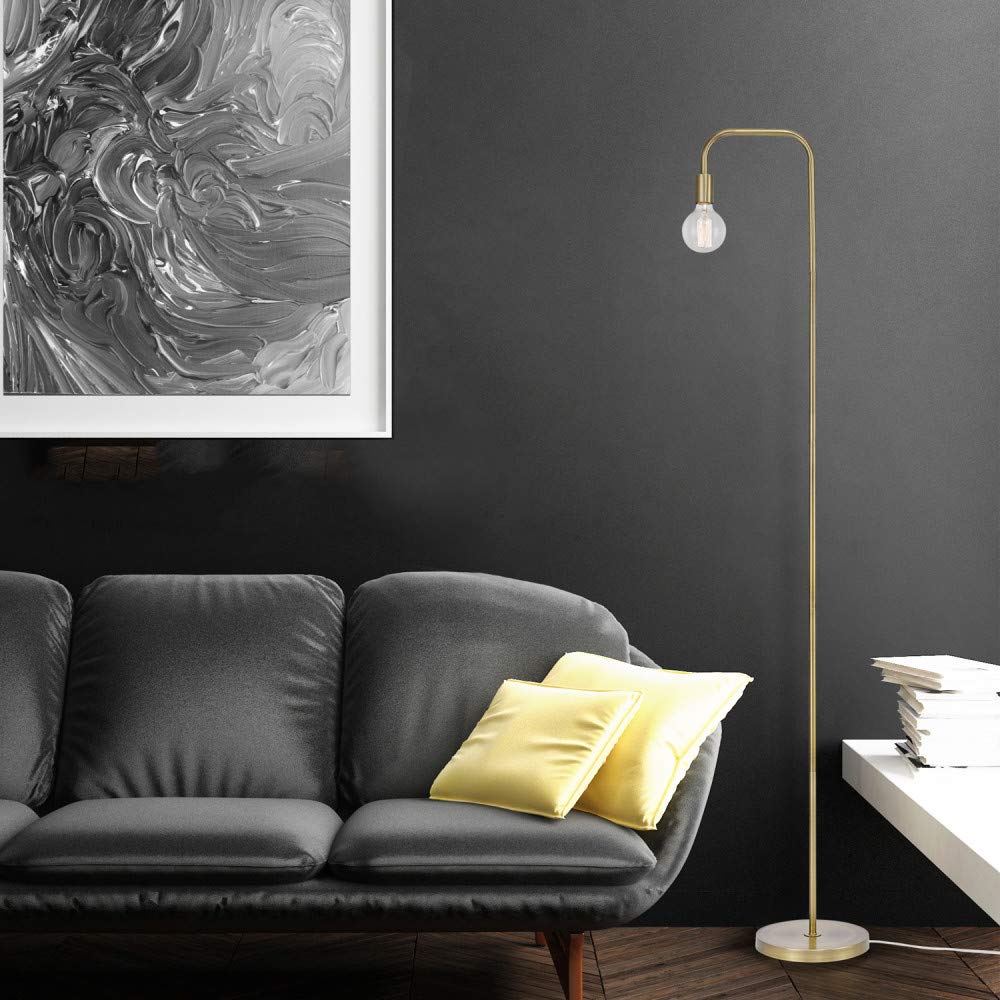 Globe Electric 67068 Holden 70" Floor Lamp, Matte Brass