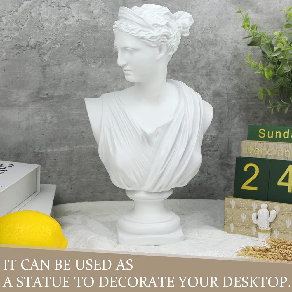 12.5in Greek Statue of Diana, Classic Roman Bust Greek  Sculpture