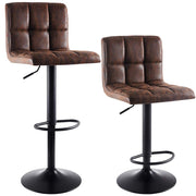 Bar Stools Set of 2-360° Swivel Barstools with Back