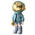 Astronaut Statues Spaceman Sculpture Polyresin Arts Gifts Light Blue Figurine Ornament