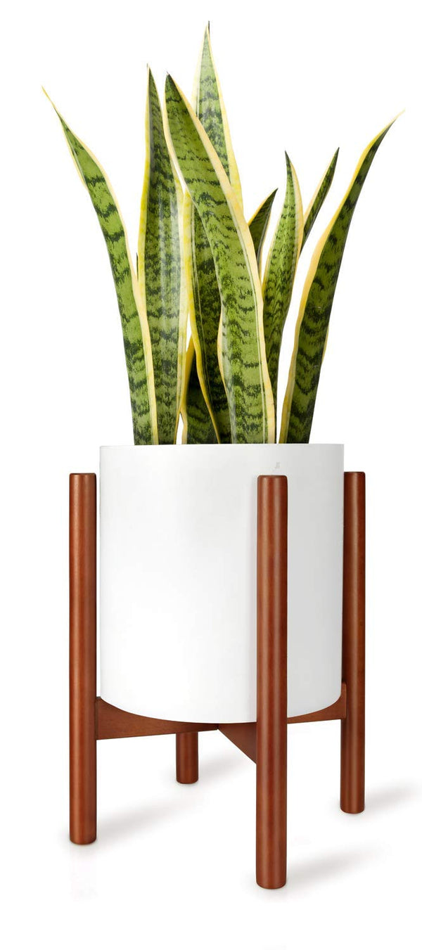 Plant Stand Mid Century Wood Flower Pot Holder (Plant Pot NOT Included) Modern Potted Stand