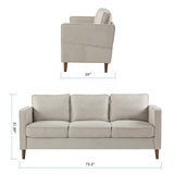 Fabric Loveseat Sofa Couch with Armrest Pockets