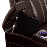 Omega Home Theater Seating - Leather Gel - Power Recline - Power Headrests