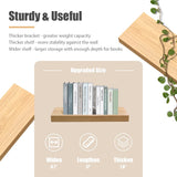 Floating Shelves for Wall, Natural Wood Shelf Decor for Bathroom Kitchen Bedroom