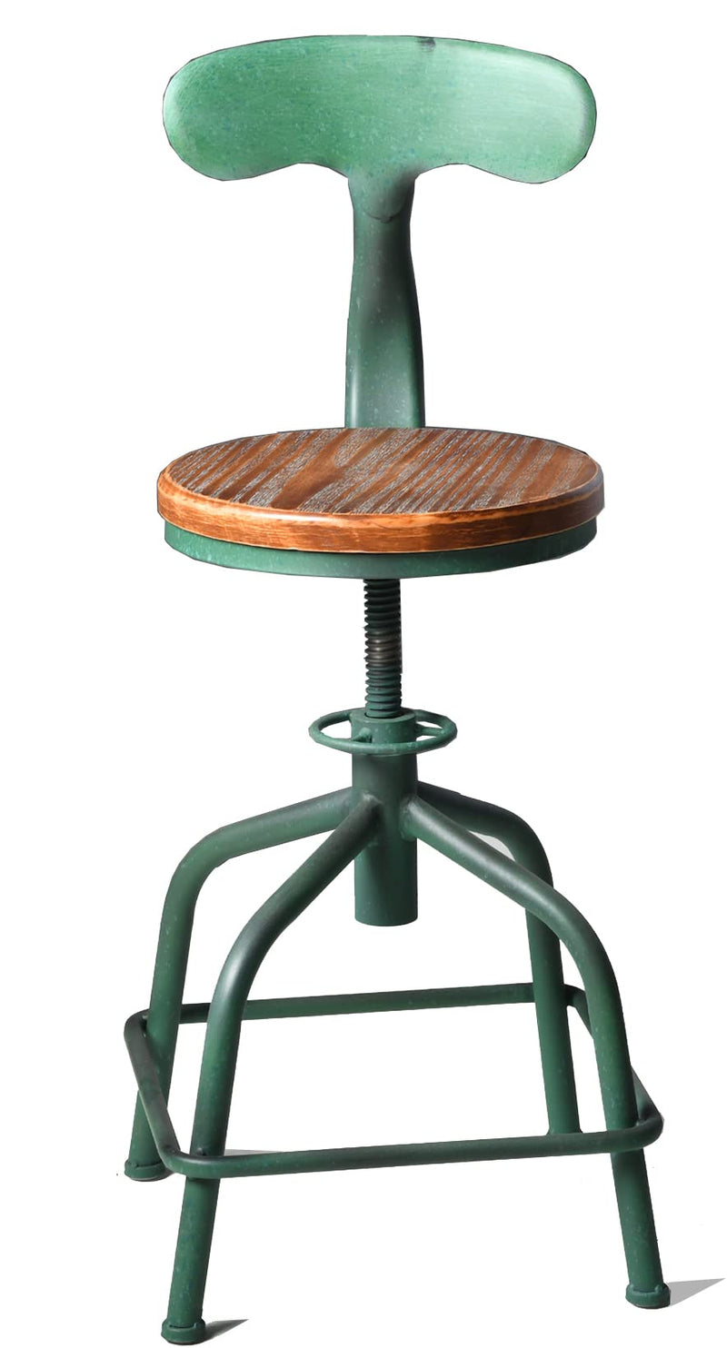 3-Piece Pub Bar Set Industrial Round Bar Table and Adjustable Swivel Stools