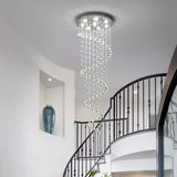 Modern K9 Crystal Spral Raindrop Chandelier Lighting Flush