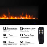 Electric Fireplace 72 Inches Wall Mounted Fireplace