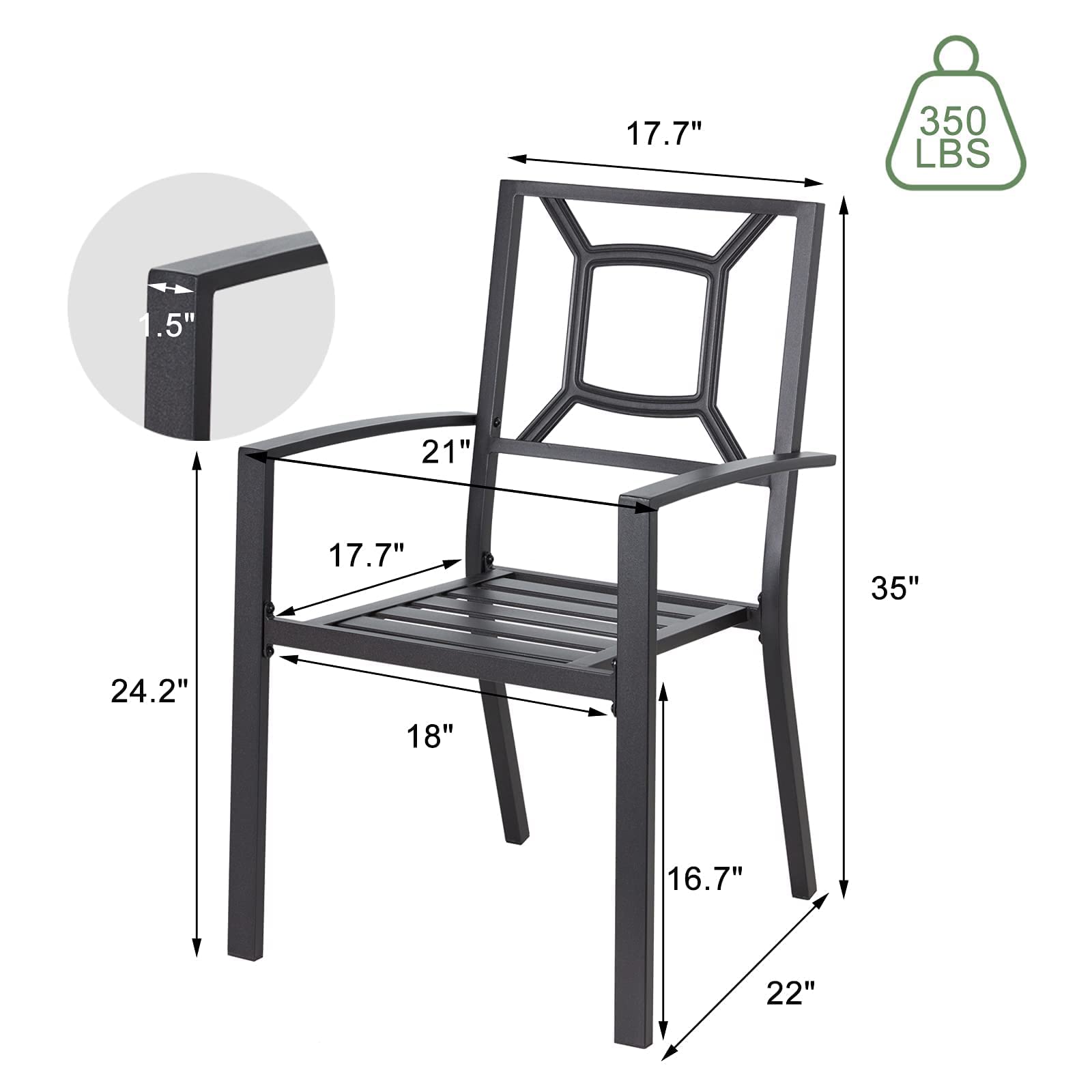 Patio Chairs Set of 2