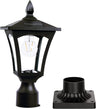 Outdoor Solar Light Fixture with 3" Pier Mount Base, Dusk to Lamp