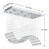 8-Lights Modern K9 Crystal Chandelier Light Fixture