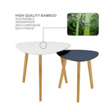 Bamboo Nesting Triangle End Table