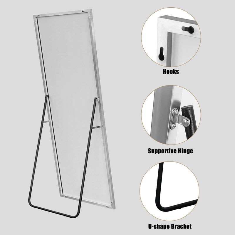 Full Length Mirror Standing Hanging or Leaning Against Wall, Large Rectangle Bedroom Mirror