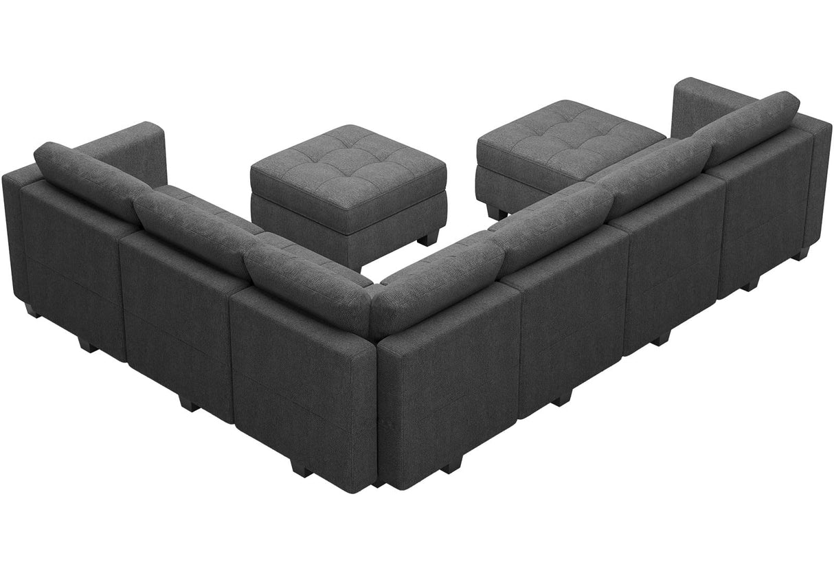 Sofa Set with Ottomans Oversized U Shaped Sofa Set with Storage Seat