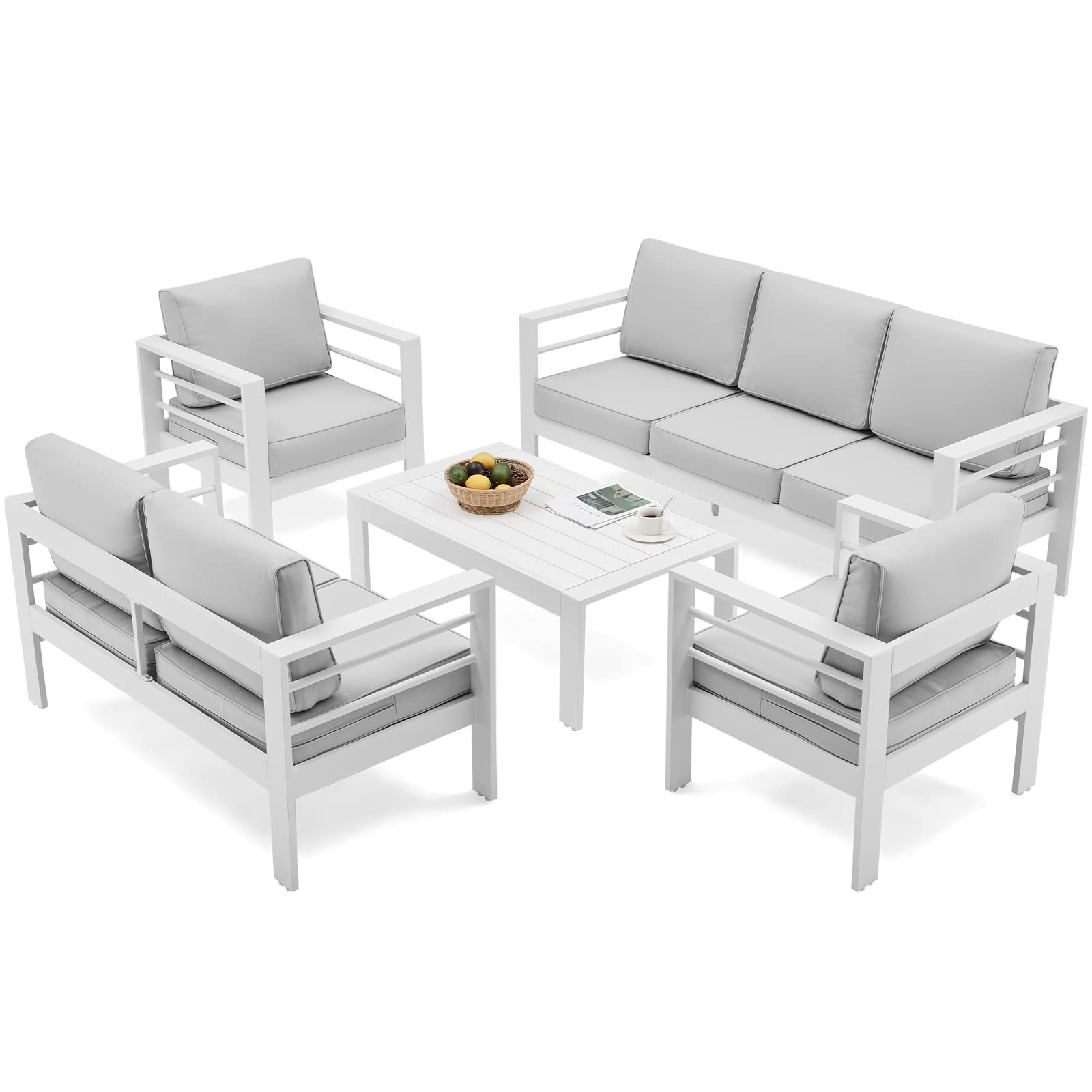 Oversized Aluminum Patio Furniture Set