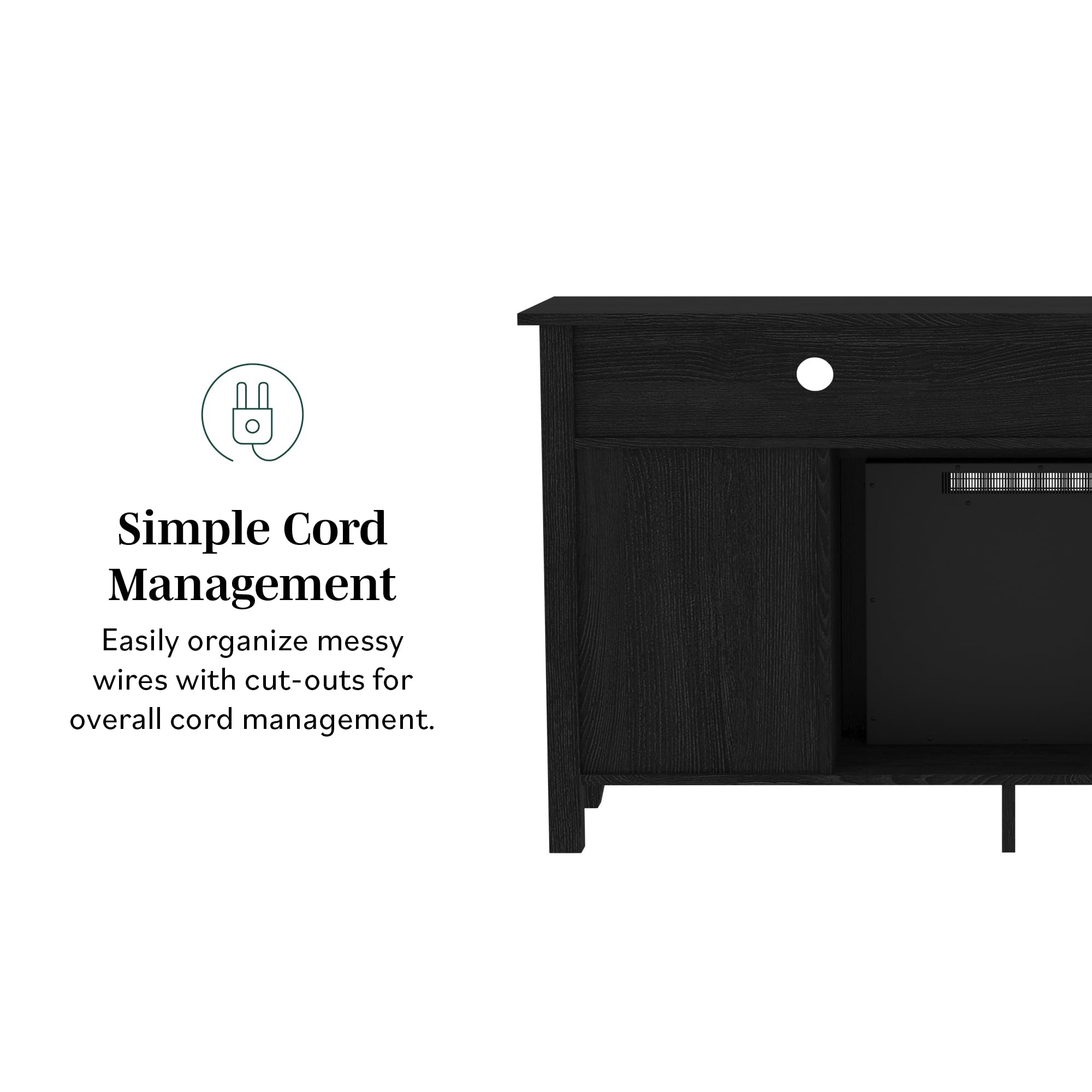 Highboy Fireplace TV Stand for TVs up to 65 Inches