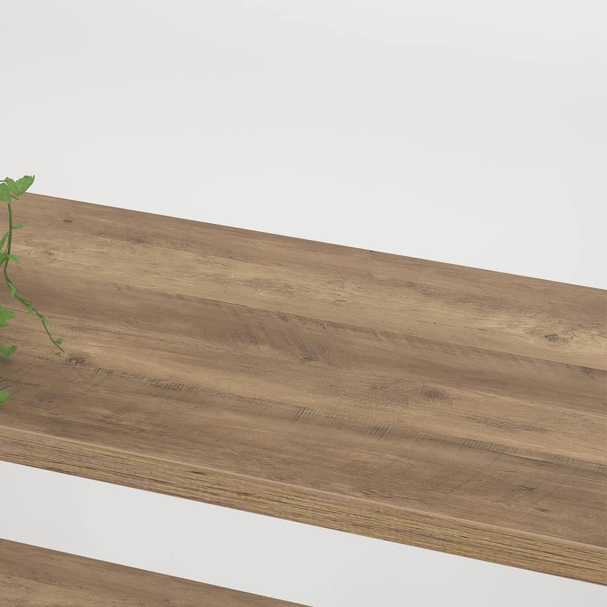 Industrial 4 Tier Bookshelf, Modern Metal and Wood